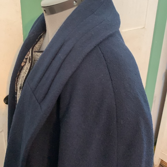 Vintage Alorna Petites Navy Blue Reefer-style Coat - Picture 6 of 17
